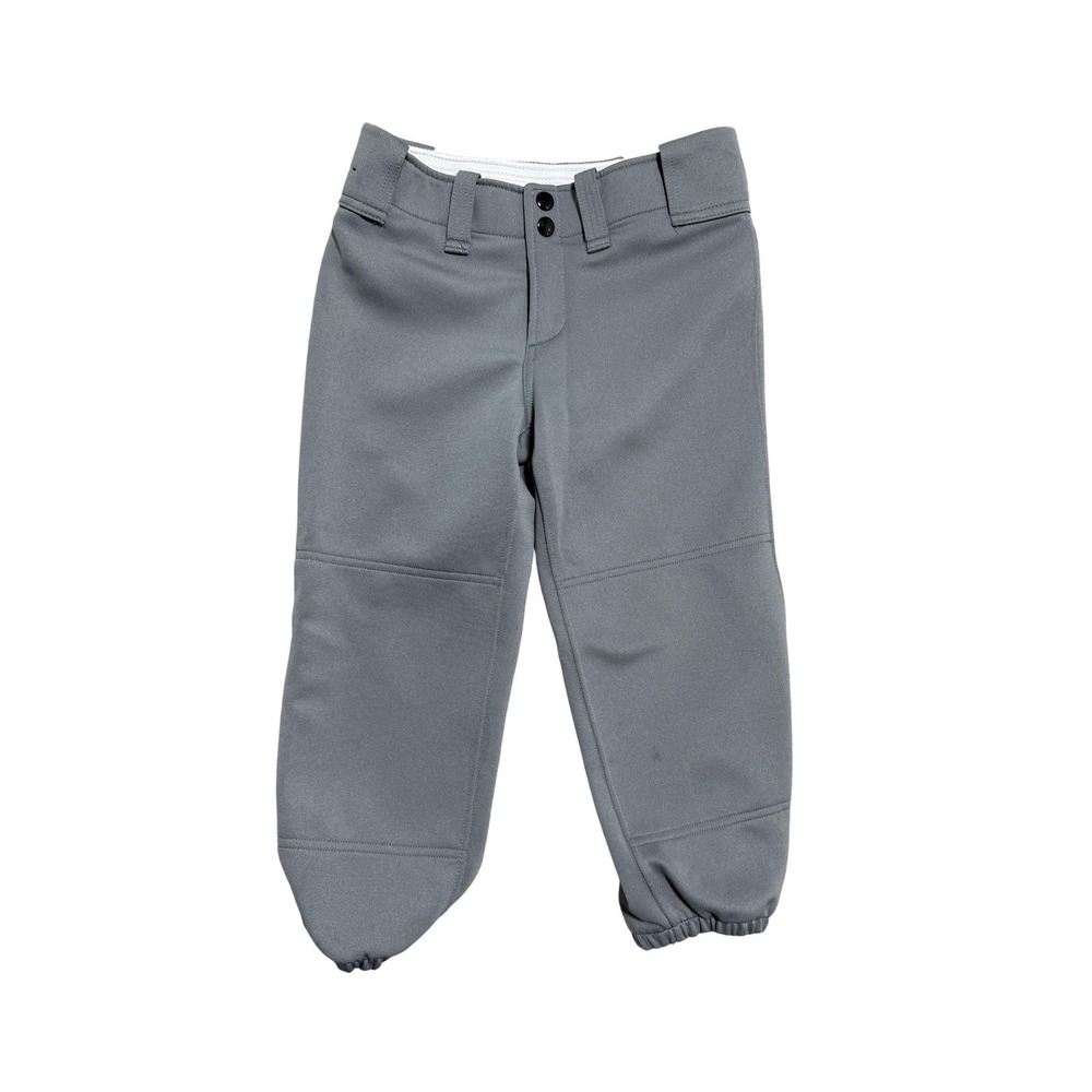 Mizuno Pants Girls Large Gray Padded Cropped Baseball Softball Performance YL